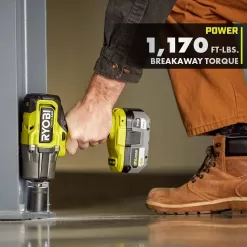 RYOBI PBLIW01K2 ONE+ HP 18V Brushless Cordless 4-Mode 1/2 in. High Torque Impact Wrench Kit with (2) 4.0 Ah Batteries and Charger