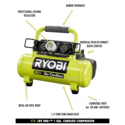 RYOBI P739-PSK005 ONE+ 18V Cordless 1 Gal. Portable Air Compressor and 2.0 Ah Compact Battery and Charger Starter Kit