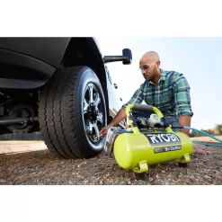RYOBI P739-PSK005 ONE+ 18V Cordless 1 Gal. Portable Air Compressor and 2.0 Ah Compact Battery and Charger Starter Kit