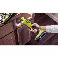 RYOBI PSBRA02B-A972501 ONE+ HP 18V Brushless Cordless Compact 3/8 in. Right Angle Drill (Tool Only) w/ 25-Piece Black Oxide Drill Bit Set