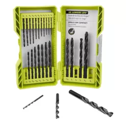RYOBI PSBRA02B-A972501 ONE+ HP 18V Brushless Cordless Compact 3/8 in. Right Angle Drill (Tool Only) w/ 25-Piece Black Oxide Drill Bit Set