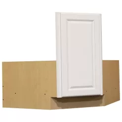 Hampton Bay KCSB36-SW Hampton 36 in. W x 24 in. D x 34.5 in. H Ready to Assemble Corner Sink Base Kitchen Cabinet in Satin White without Shelf