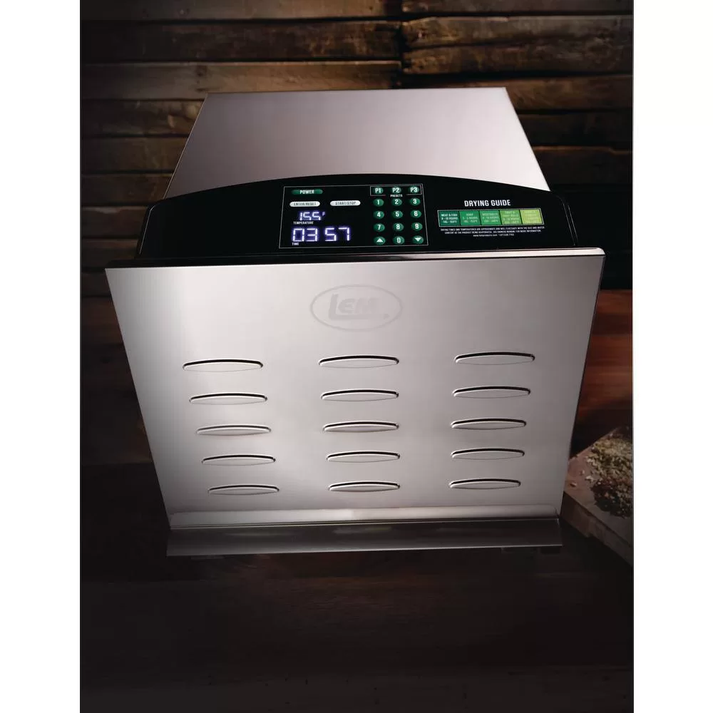 LEM 10-Tray Silver Food Dehydrator with Temperature Control