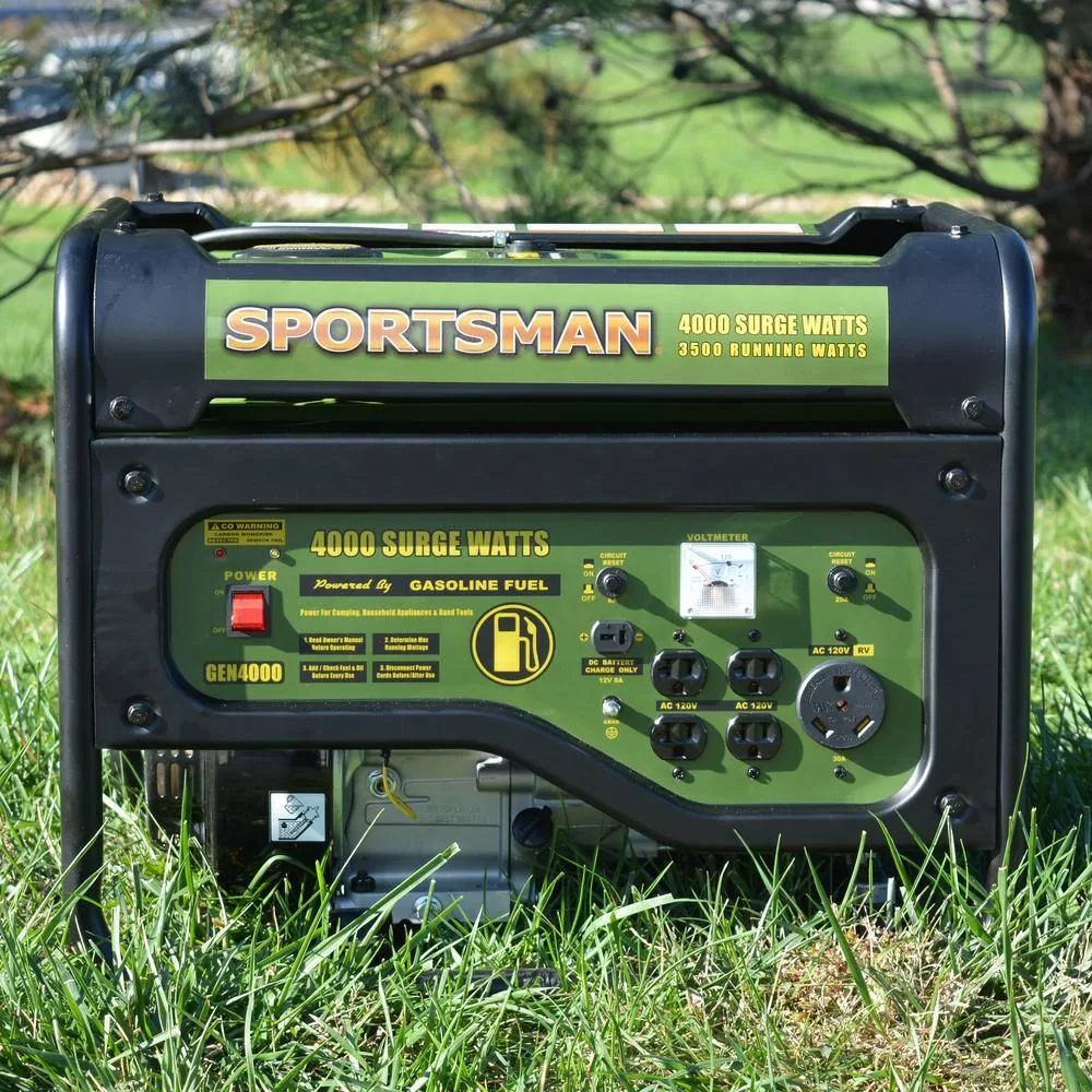Sportsman 806724 4,000-Watt/3,500-Watt Recoil Start Gasoline Powered Portable Generator