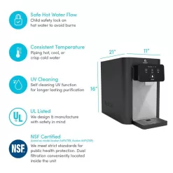 Avalon A9-2 Electric Touch Countertop Bottleless Water Cooler Water Dispenser - 3 Temperatures, UV Cleaning