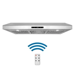 Cosmo COS-KS6U36 36 in. 500 CFM Ducted Under Cabinet Range Hood with Digital Touch Display and LED Lights in Stainless Steel