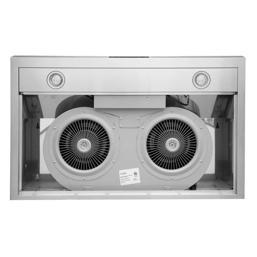 Cosmo COS-KS6U36 36 in. 500 CFM Ducted Under Cabinet Range Hood with Digital Touch Display and LED Lights in Stainless Steel