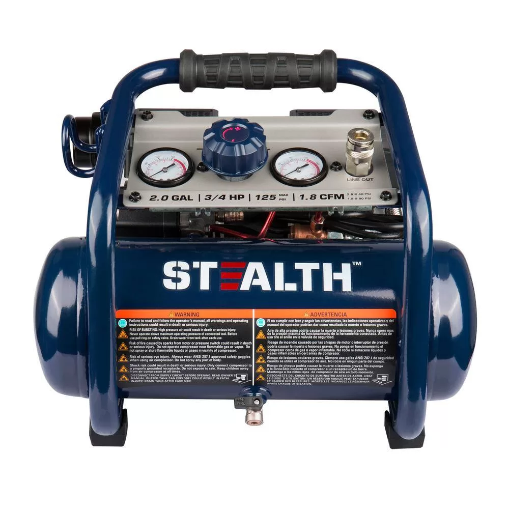 Stealth SAQ-1234 2 Gal. 125 PSI 2 Portable Electric Air Compressor