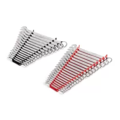 TEKTON WCB91301 Combination Wrench Set, 34-Piece (1/4-1 in., 6-24 mm) - Rack