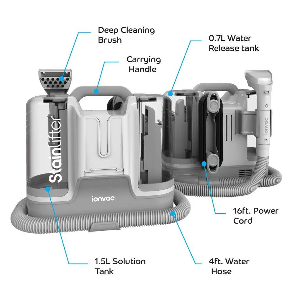 Tzumi Ionvac Stain Lifter Portable Corded Carpet Cleaner