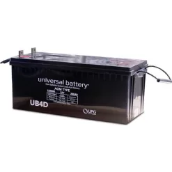 UPG UB-4D AGM 12-Volt 200 Ah L4 Terminal Sealed Lead Acid (SLA) AGM Rechargeable Battery