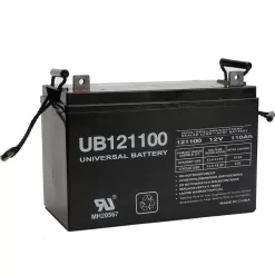 UPG UB121100 (Group 30H) 12-Volt 110 Ah L3 Terminal Sealed Lead Acid (SLA) AGM Rechargeable Battery