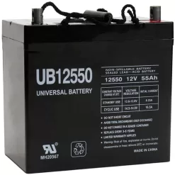 UPG UB12550 (Group 22NF) 12-Volt 55 Ah (+ on right) Z1 Terminal Sealed Lead Acid (SLA) Rechargeable AGM Battery
