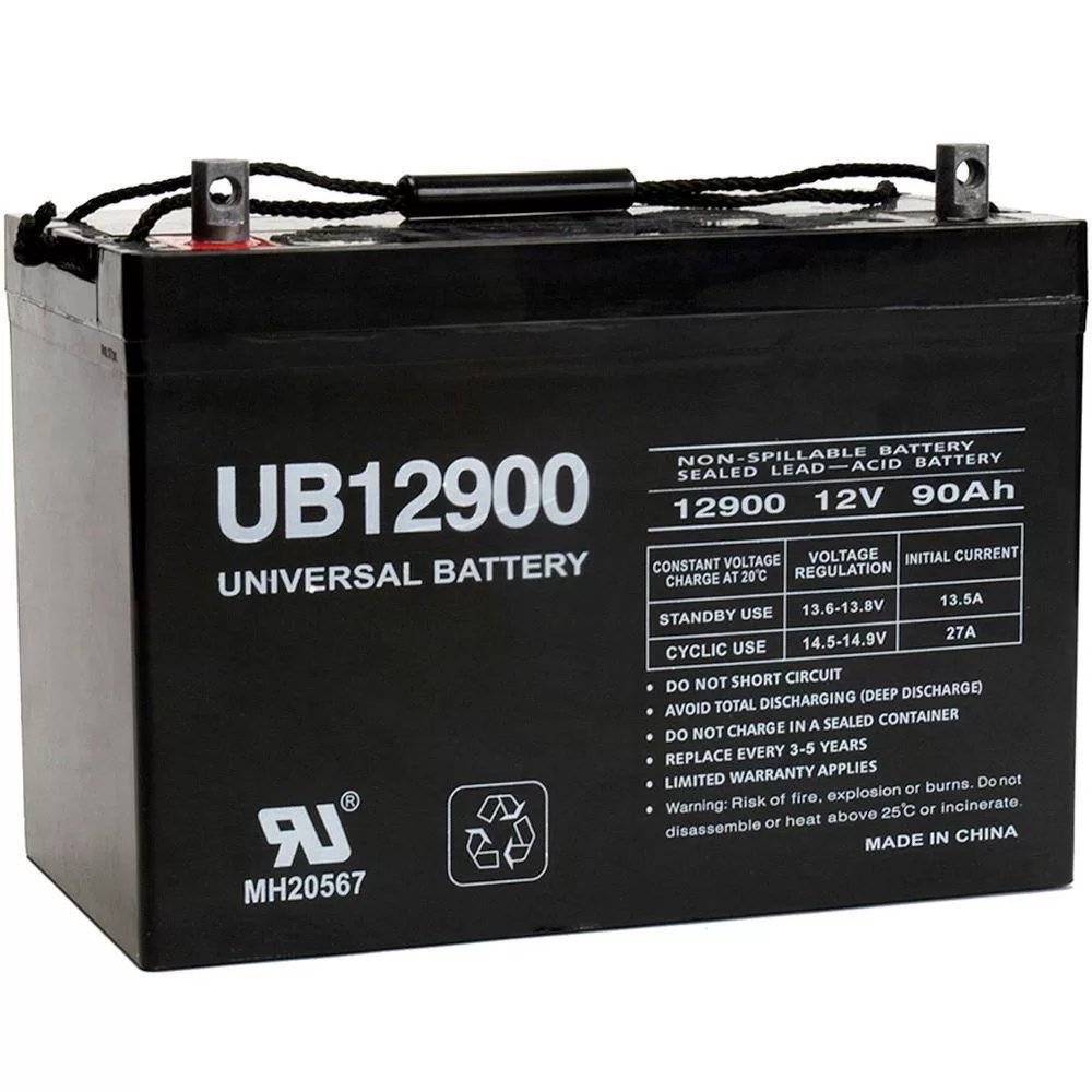 UPG UB12900 (Group 27) 12-Volt 90 Ah Z1 Terminal Sealed Lead Acid (SLA) AGM Rechargeable Battery