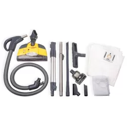 Vapamore MR-500 Vento Bagged Corded HEPA Filter Multisurface Cleaning Canister Vacuum - Yellow
