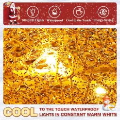 VEIKOUS PG0403-01-1 4.5 ft. 3D Warm White LED Reindeer Family Christmas Holiday Yard Decoration, Gold