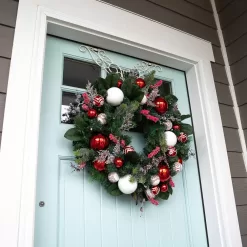 Village Lighting Company V-20712 30 in. Artificial Pre-Lit LED Nordic Wreath
