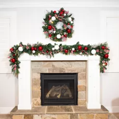 Village Lighting Company V-20712 30 in. Artificial Pre-Lit LED Nordic Wreath