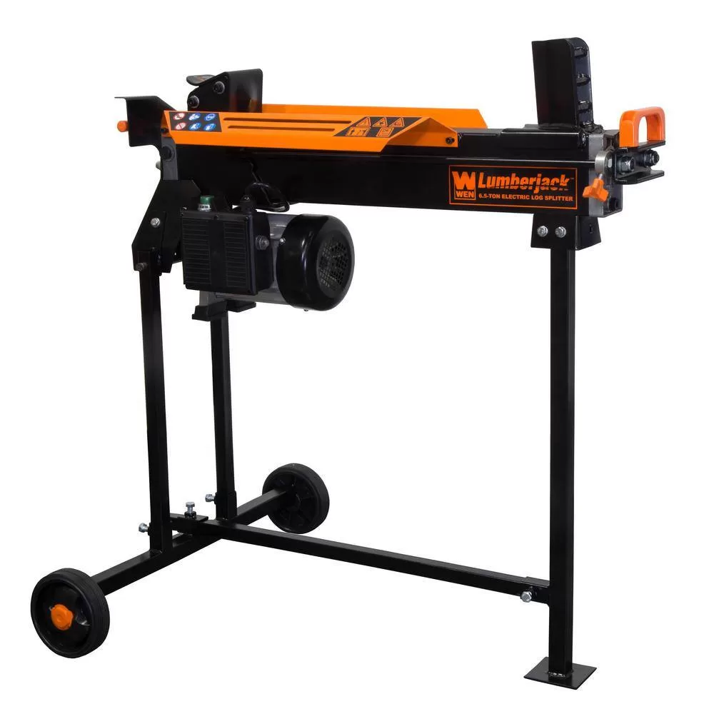 WEN 56208 6.5-Ton 15 Amp Horizontal Electric Log Splitter with Stand