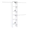 ClosetMaid 7032 Selectives 48 in. W - 112 in. W White Reach-In Tower Wall Mount 6-Shelf Wood Closet System