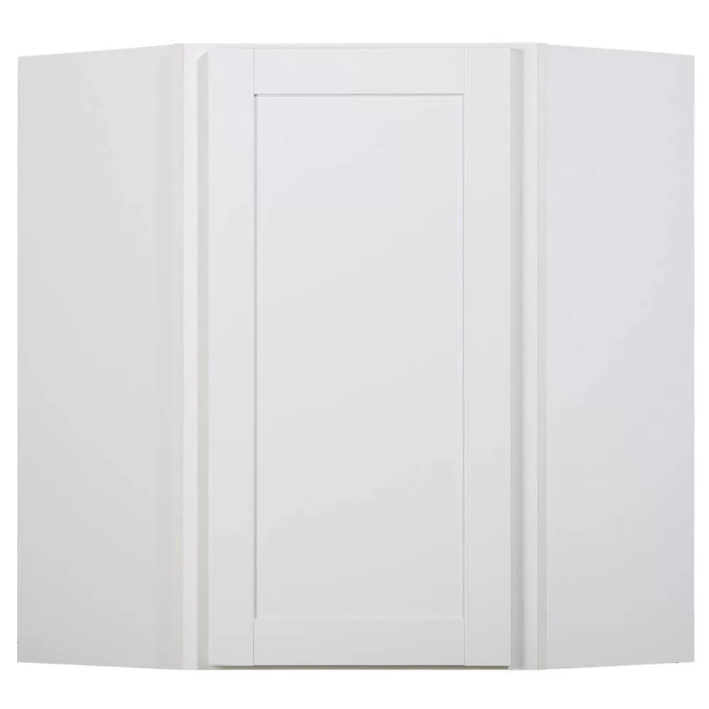 Hampton Bay F11DC2430R Westfield Feather White Shaker Stock Corner Wall Kitchen Cabinet (24 in. W x 12 in. D x 30 in. H)