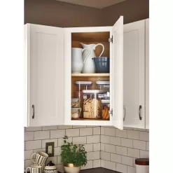 Hampton Bay F11DC2430R Westfield Feather White Shaker Stock Corner Wall Kitchen Cabinet (24 in. W x 12 in. D x 30 in. H)