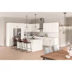 Hampton Bay F11DC2430R Westfield Feather White Shaker Stock Corner Wall Kitchen Cabinet (24 in. W x 12 in. D x 30 in. H)