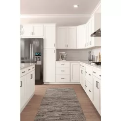 Hampton Bay F11W3036B Westfield Feather White Shaker Stock Assembled Wall Kitchen Cabinet (30 in. W x 12 in. D x 36 in. H)