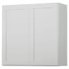 Hampton Bay F11W3036B Westfield Feather White Shaker Stock Assembled Wall Kitchen Cabinet (30 in. W x 12 in. D x 36 in. H)