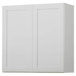 Hampton Bay F11W3036B Westfield Feather White Shaker Stock Assembled Wall Kitchen Cabinet (30 in. W x 12 in. D x 36 in. H)