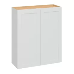 Hampton Bay F11W3036B Westfield Feather White Shaker Stock Assembled Wall Kitchen Cabinet (30 in. W x 12 in. D x 36 in. H)