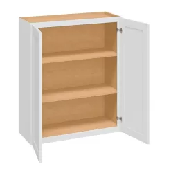 Hampton Bay F11W3036B Westfield Feather White Shaker Stock Assembled Wall Kitchen Cabinet (30 in. W x 12 in. D x 36 in. H)