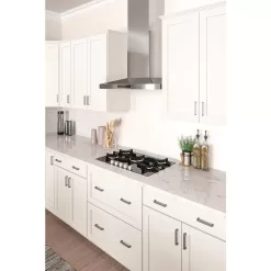 Hampton Bay F11W3036B Westfield Feather White Shaker Stock Assembled Wall Kitchen Cabinet (30 in. W x 12 in. D x 36 in. H)