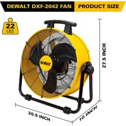 DEWALT DXF-2042 20 in. 3-Speed Heavy-Duty Drum Fan with 6 ft. Power Cord