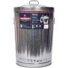 Behrens 20 gal Silver Galvanized Steel Garbage Can Lid Included Animal Proof/Animal Resistant