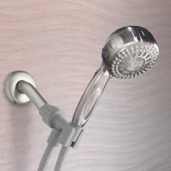 Waterpik PowerSpray Plus Brushed Nickel 5 settings Showerhead 1.8 gpm
