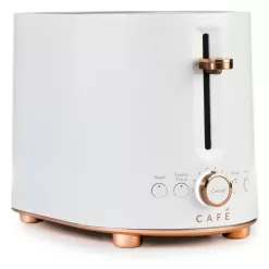 Café Express Finish 2 Slice Metal Toaster White