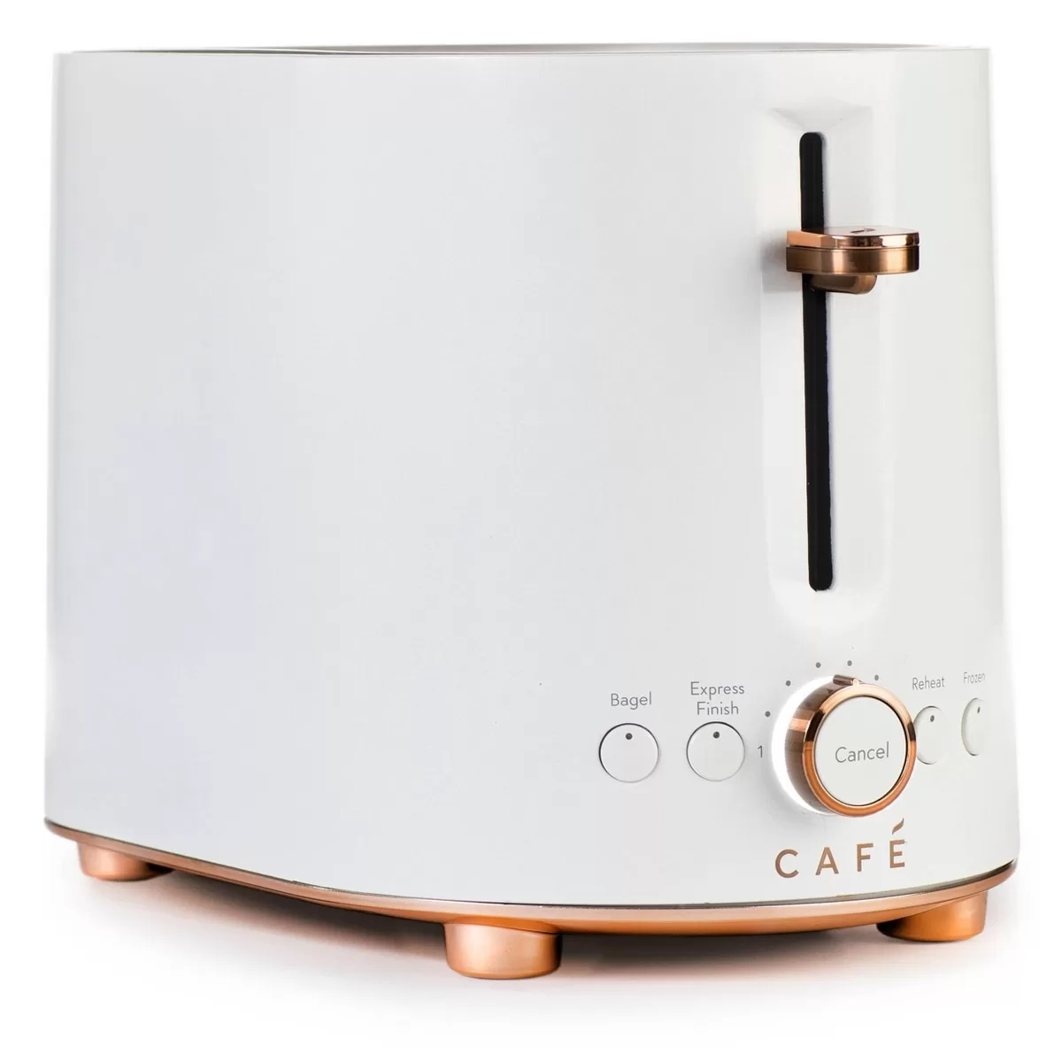 Café Express Finish 2 Slice Metal Toaster White