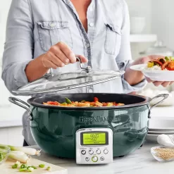 GreenPan 6qt Elite Essential Non-Stick Smart Skillet Ponderosa Pine