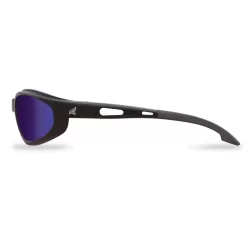 Edge Eyewear Dakura Polarized Safety Glasses Blue Mirror Lens Black Frame 1 pk