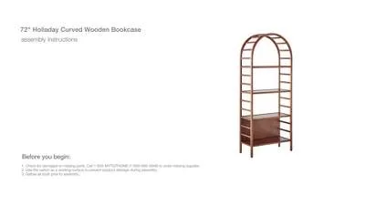 Threshold designed with Studio McGee - 72" Holladay Curved Wooden Bookcase - Brown