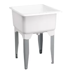 Mustee Utilatub 23 in. W X 25 in. D Single Polypropylene Laundry Tub