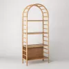 Threshold designed with Studio McGee - 72" Holladay Curved Wooden Bookcase - Natural