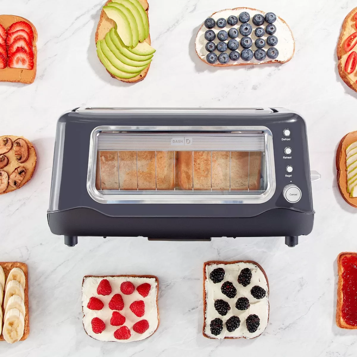 Dash ClearView Long Slot Toaster