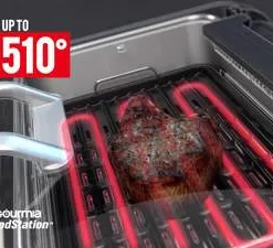 Gourmia FoodStation 5-in-1 Smokeless Grill & Air Fryer with Smoke-Extracting Technology
