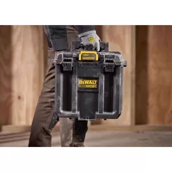 DeWalt ToughSystem 2.0 15.3 in. Deep Half Tool Box Black/Yellow