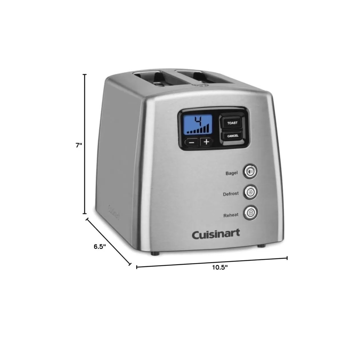 Cuisinart CPT-415P1 2-Slice Countdown Metal Toaster Brushed Stainless - Certified Refurbished