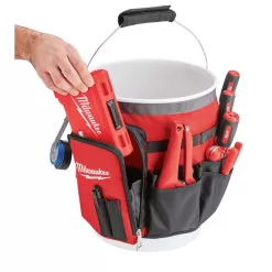 Milwaukee 2.17 in. W X 13.39 in. H Ballistic Nylon Bucket Organizer 32 pocket Black/Red 1 pc