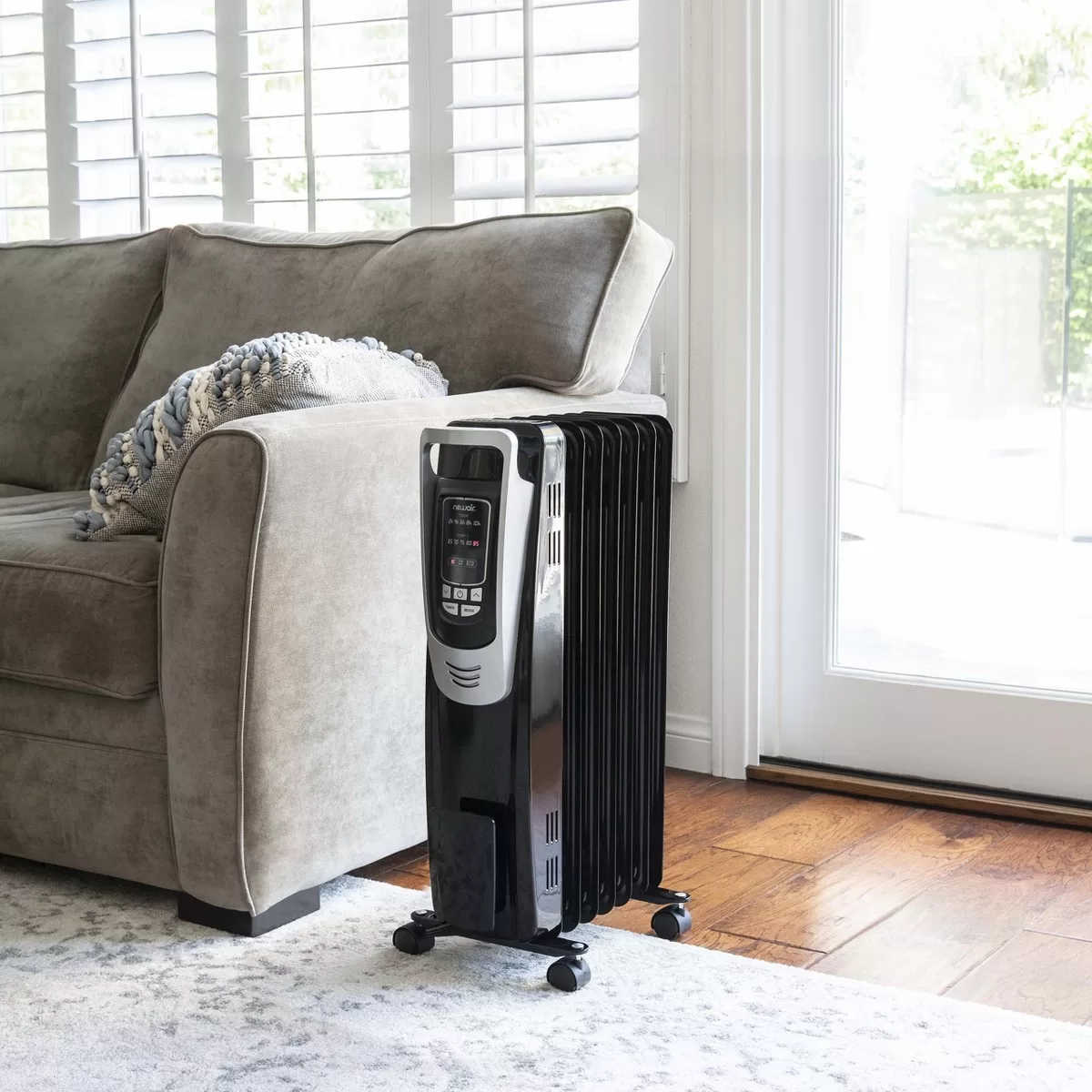 Newair Portable Oil Filled Radiator Space Heater, 150 sq. ft. with Silent, Energy Efficient Operation