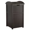 Suncast Trash Hideaway 30 gal Java Resin Garbage Can Lid Included